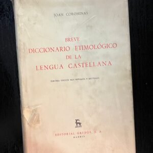 Breve Diccionario Etimológico de la Lengua Castellana