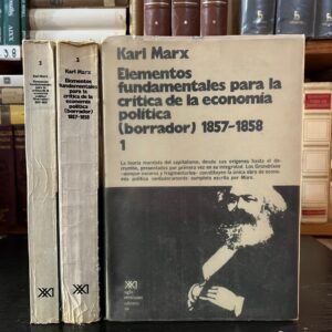 Elementos fundamentales para la crítica de la economía política 1MARX