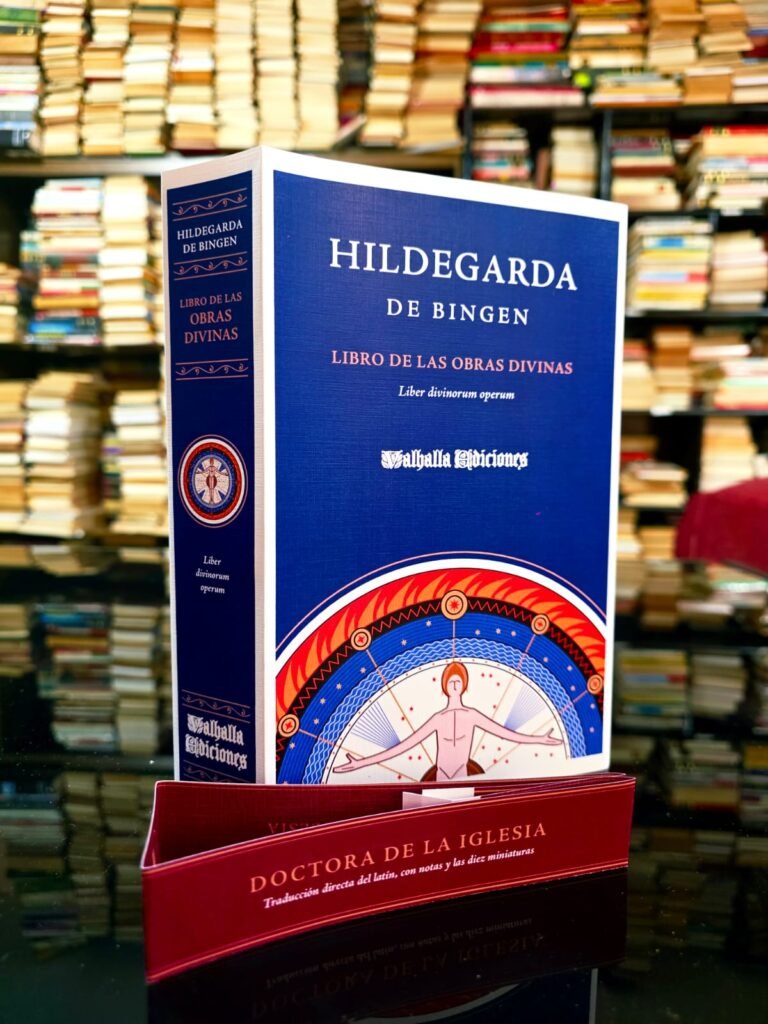 Libro de las obras divinas: portada con la rueda del cosmos
