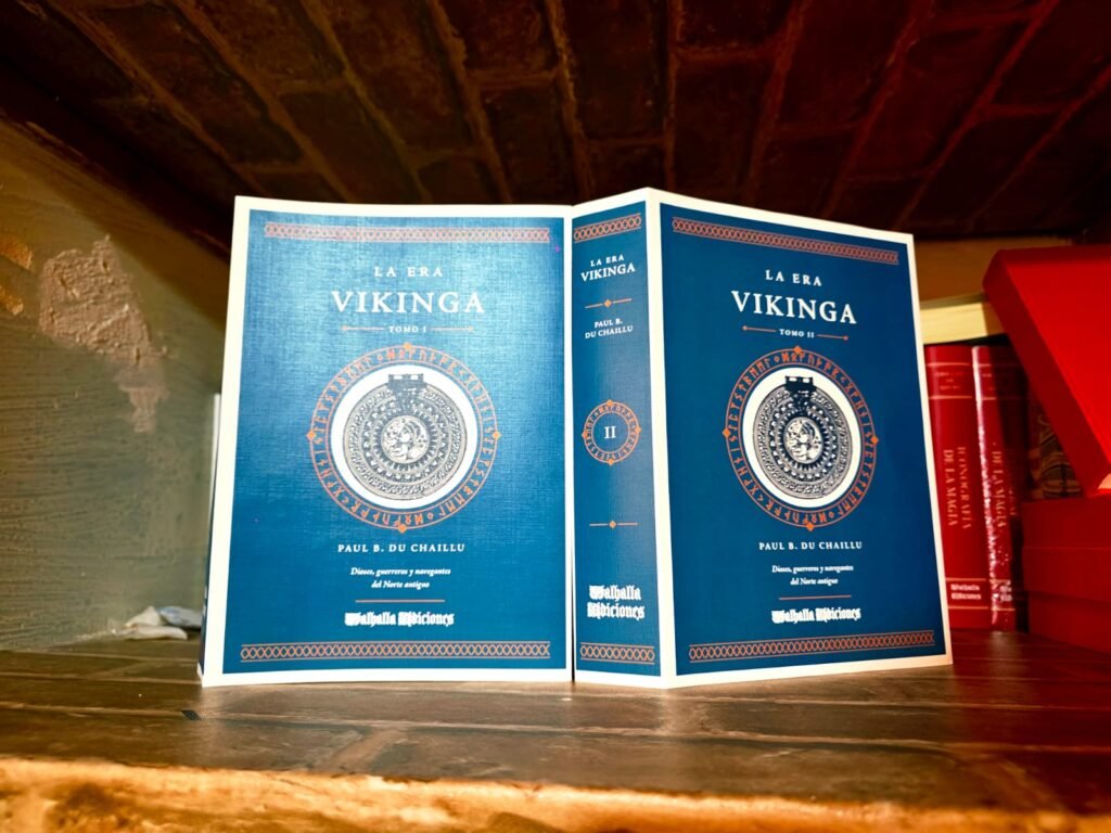 La era vikinga, Paul B. Du Chaillu. 2 tomos, pasta dura, ilustrado. Valhalla Ediciones