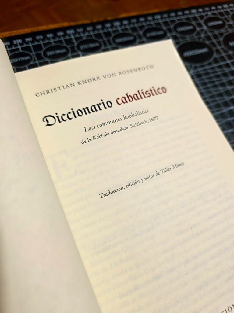 Diccionario cabalístico: portadilla